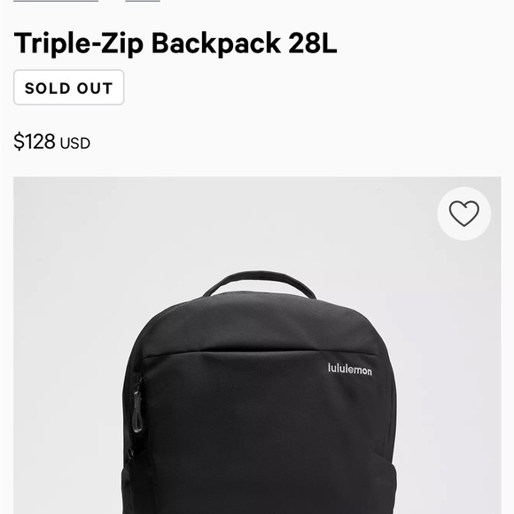 lululemon athletica Triple-Zip Backpack 28L - Picture 9 of 9